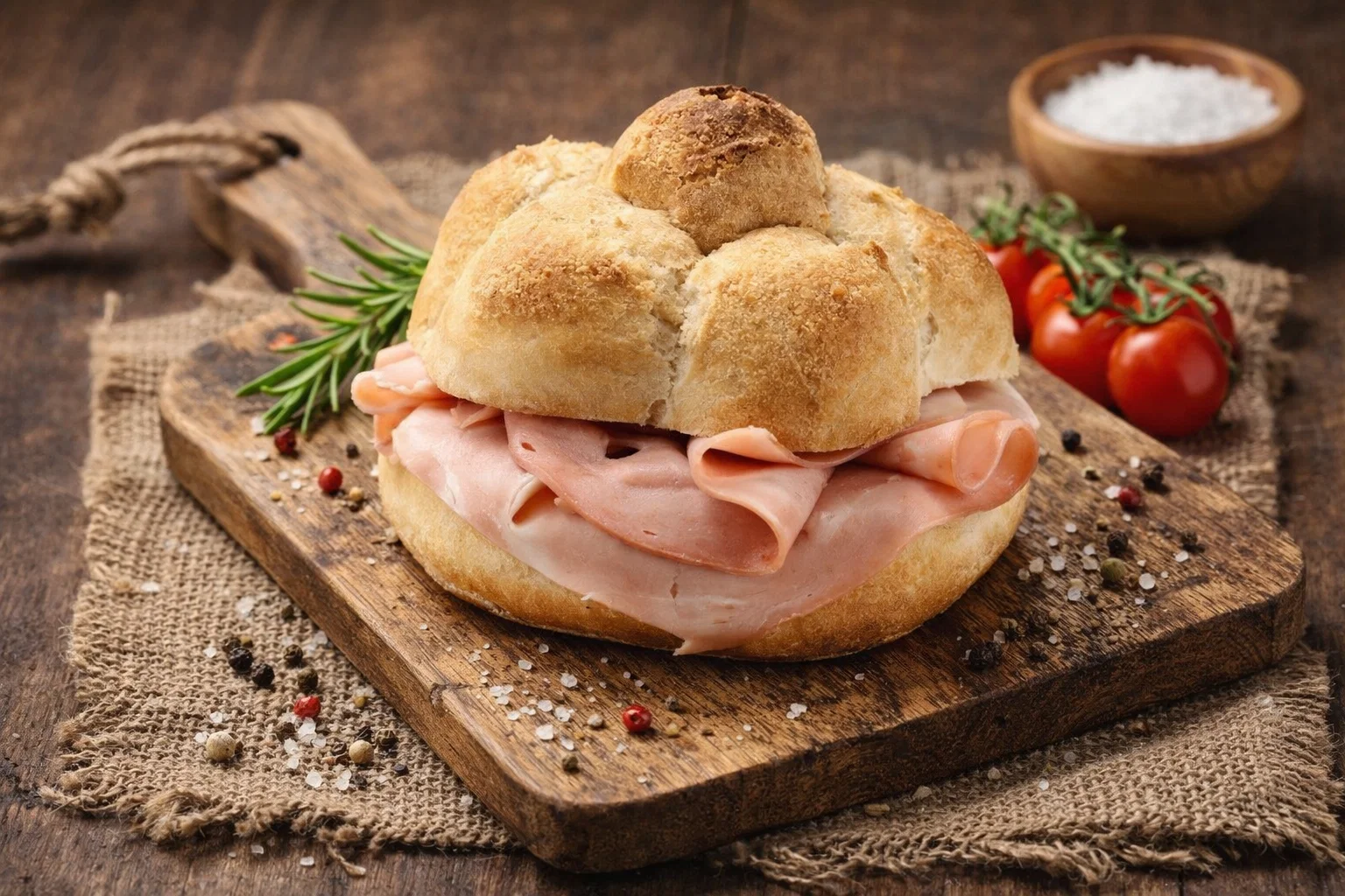 rosetta con la mortadella